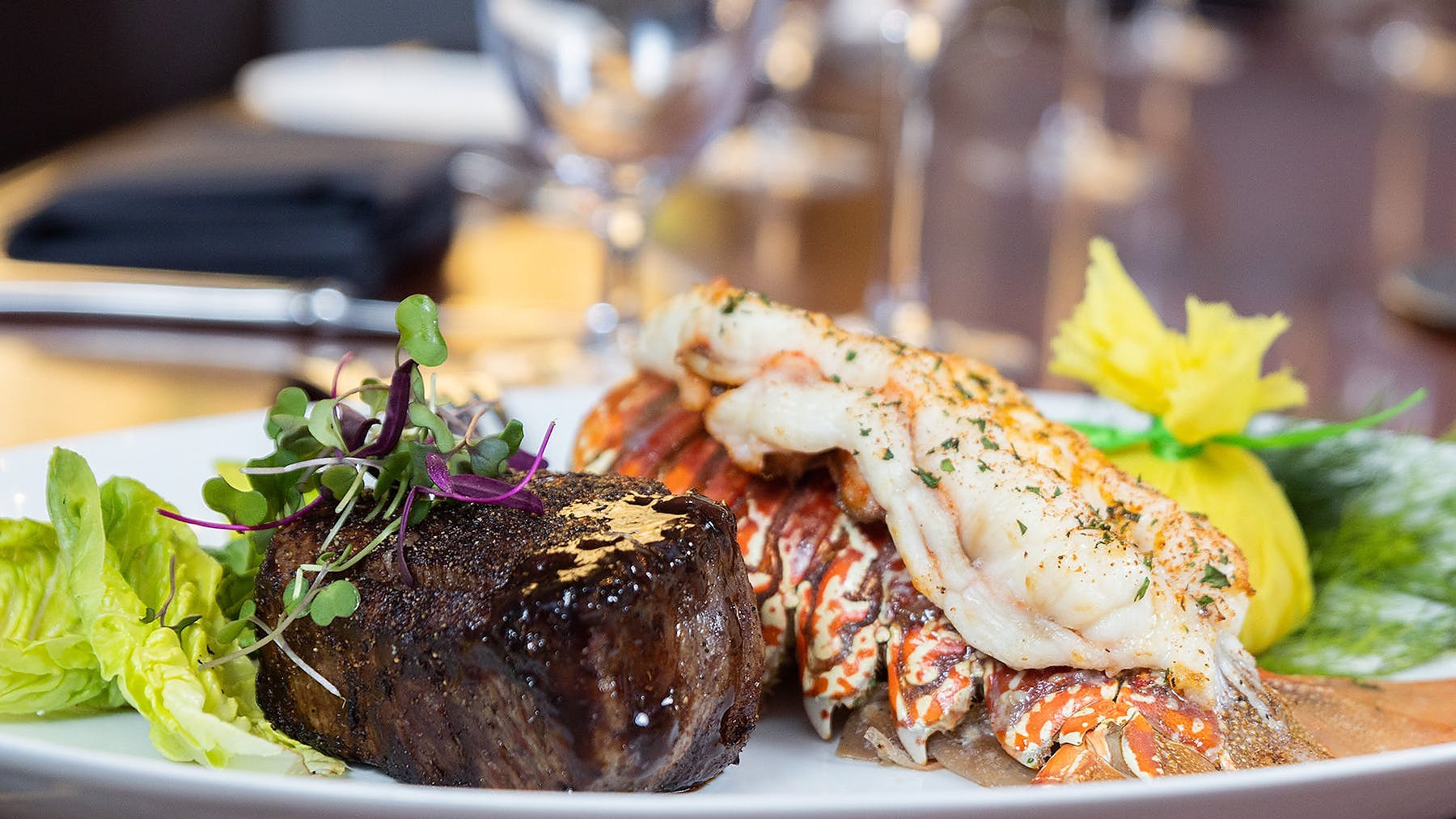 Filet mignon with lobster tail