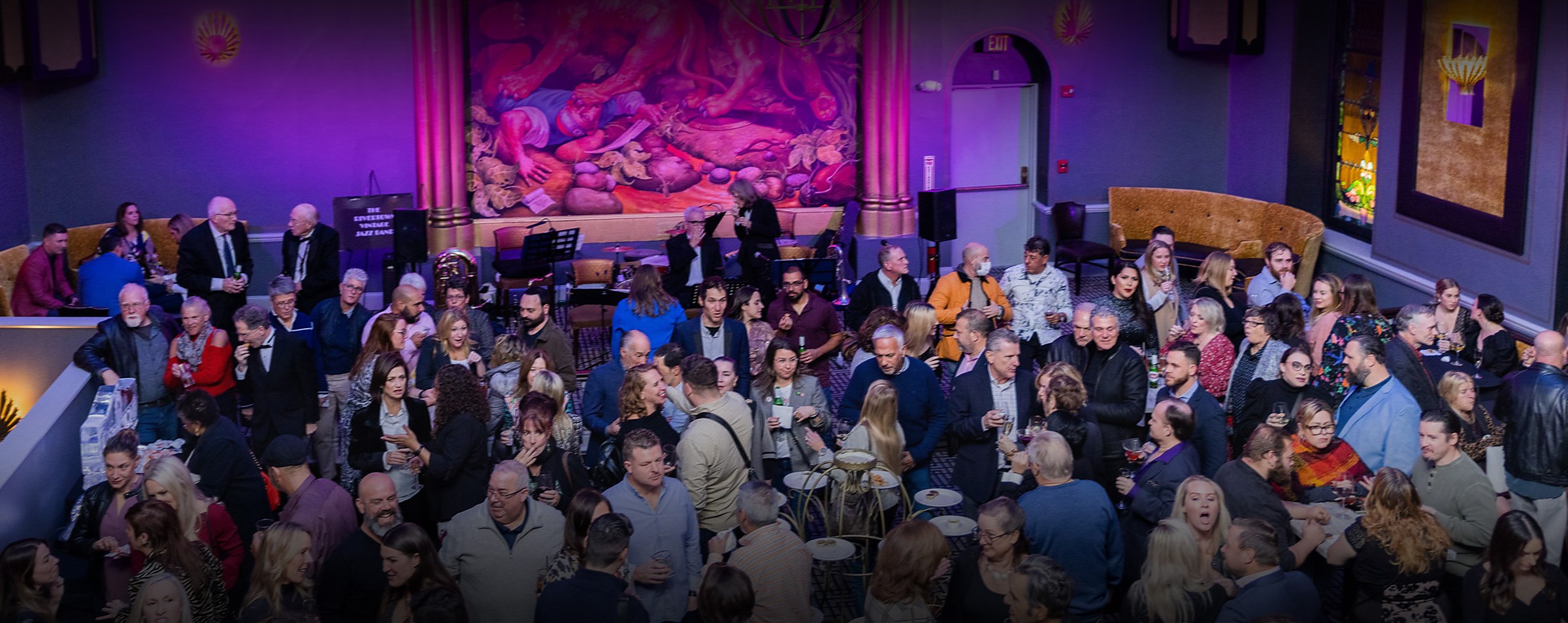 A reception filling the dining room