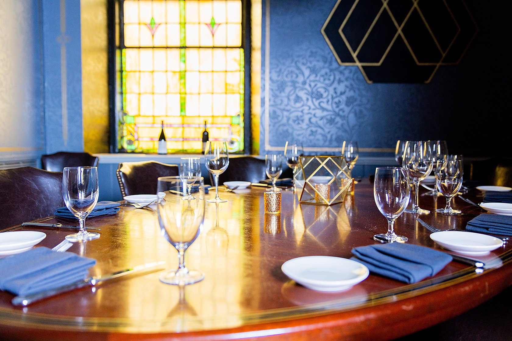 The private parlour, ten to twelve guests